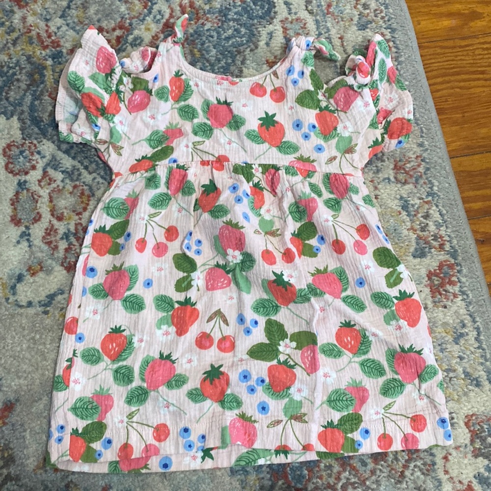 Mudpie muslin strawberry dress